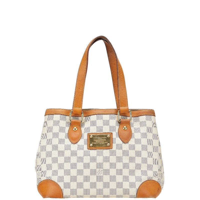 ルイ ヴィトン ダミエ アズール ハムステッド PM ハンドバッグ N51207 ホワイト PVC レザー レディース LOUIS VUITTON 【中古】