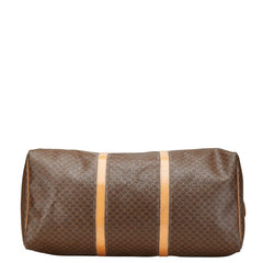 セリーヌ マカダム ハンドバッグ ボストンバッグ ブラウン PVC レザー レディース CELINE 【中古】