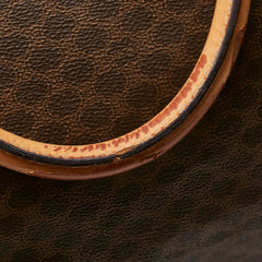 セリーヌ マカダム ハンドバッグ ボストンバッグ ブラウン PVC レザー レディース CELINE 【中古】