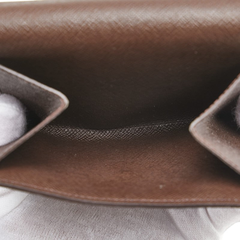 ルイ ヴィトン ダミエ ポルトフォイユ エリーズ 二つ折り財布 N61654 ブラウン PVC レザー レディース LOUIS VUITTON 【中古】