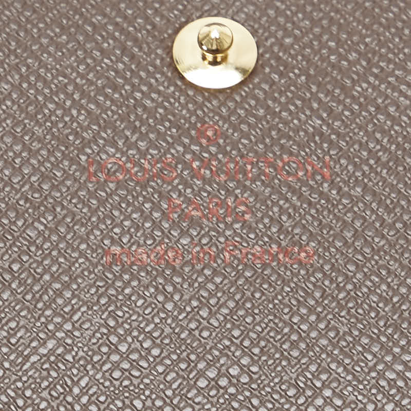 ルイ ヴィトン ダミエ ポルトフォイユ エリーズ 二つ折り財布 N61654 ブラウン PVC レザー レディース LOUIS VUITTON 【中古】
