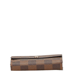 ルイ ヴィトン ダミエ ポルトフォイユ エリーズ 二つ折り財布 N61654 ブラウン PVC レザー レディース LOUIS VUITTON 【中古】
