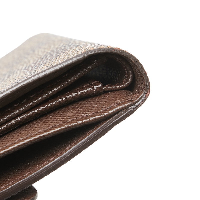 ルイ ヴィトン ダミエ ポルトフォイユ エリーズ 二つ折り財布 N61654 ブラウン PVC レザー レディース LOUIS VUITTON 【中古】