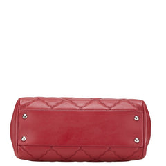 シャネル ハンプトンズ ウルトラステッチ ココマーク チェーン ショルダーバッグ A66134 レッド カーフ レディース CHANEL 【中古】