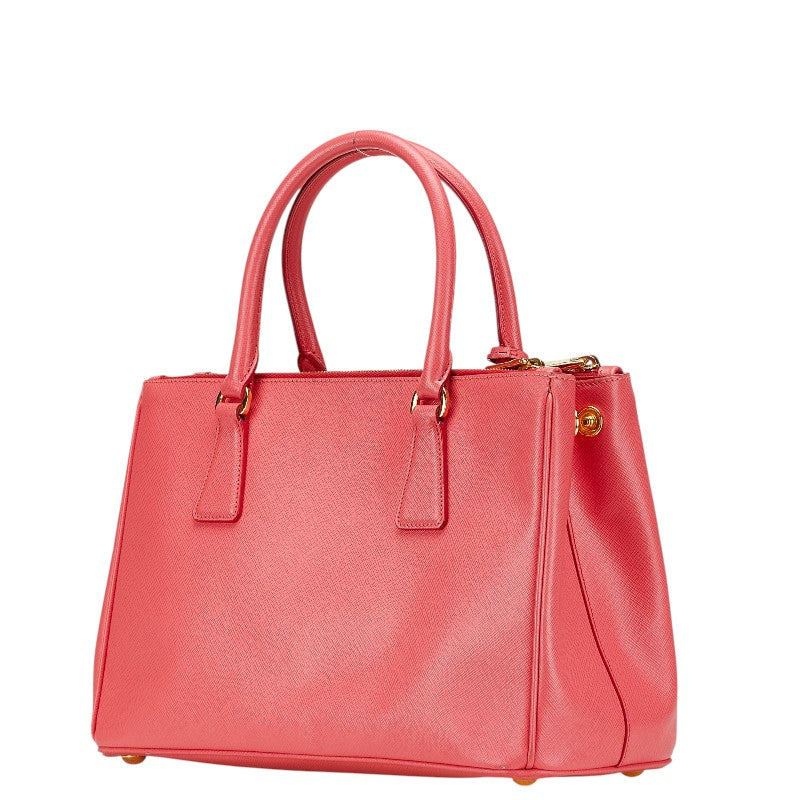 プラダ ガレリア サフィアーノ ハンドバッグ ショルダーストラップ 2WAY BN1801 ピンク レザー レディース PRADA 【中古】
