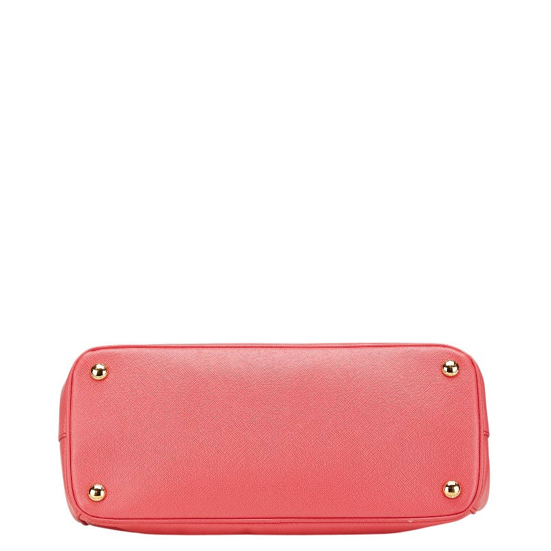 プラダ ガレリア サフィアーノ ハンドバッグ ショルダーストラップ 2WAY BN1801 ピンク レザー レディース PRADA 【中古】