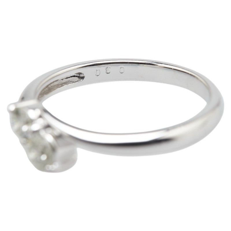 K18WG ホワイトゴールド ダイヤ0.30ct 2P リング 指輪 レディース 10.5号 【中古】