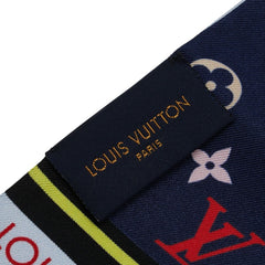 ルイ ヴィトン バンドースカイライン スカーフ M77317 ブルー ネイビー マルチカラー シルク レディース LOUIS VUITTON 【中古】