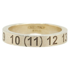 マルタンマルジェラ ナンバリングロゴ リング 指輪 ゴールド SV925 シルバー レディース MARTIN MARGIELA 【中古】