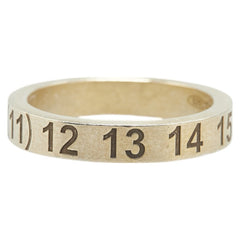 マルタンマルジェラ ナンバリングロゴ リング 指輪 ゴールド SV925 シルバー レディース MARTIN MARGIELA 【中古】