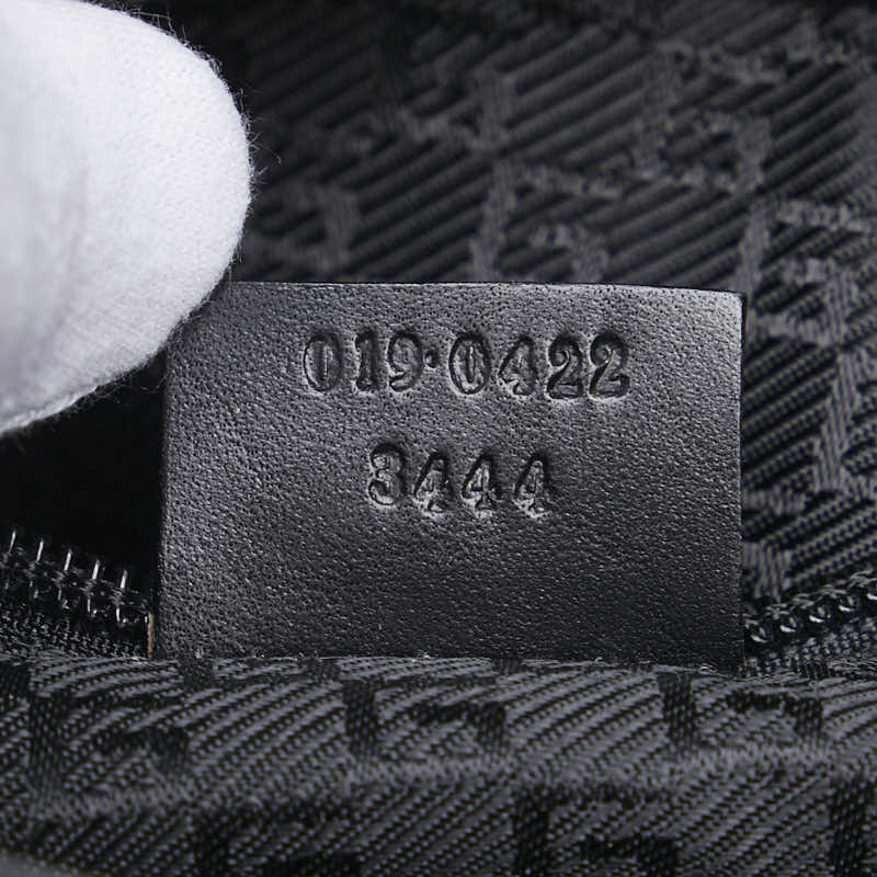 グッチ ワンショルダーバッグ 019 0422 3444 ブラック キャンバス レザー レディース GUCCI 【中古】