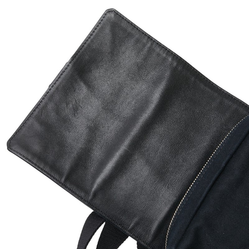 ヴァレンティノ スタッズ 斜め掛け ショルダーバッグ ブラック キャンバス レザー レディース VALENTINO 【中古】
