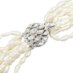 パール ネックレス シルバー メタル レディース 【中古】