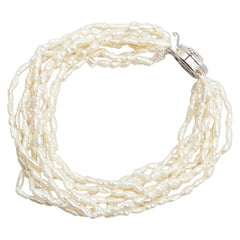 パール ブレスレット シルバー メタル レディース 【中古】