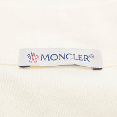モンクレール 22SS STUDS LOGO TEE Tシャツ サイズ：M H10918C00015 8390T アイボリー ベージュ コットン メンズ MONCLER 【中古】