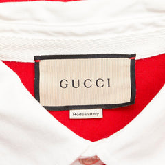 グッチ ボーダー ポロシャツ ラガーシャツ 長袖 サイズ：S 653379 レッド マルチカラー コットン メンズ GUCCI 【中古】