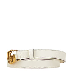 グッチ GGマーモント ベルト 65/26 409417 ホワイト レザー レディース GUCCI 【中古】