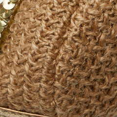 ケイトスペード スパンコール チェーン ハンドバッグ ベージュ ゴールド 麻・リネン レザー レディース Kate Spade 【中古】