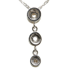 K18WG ホワイトゴールド ダイヤ0.20ct ネックレス レディース 【中古】