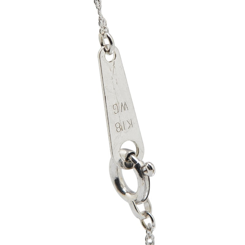 K18WG ホワイトゴールド ダイヤ0.20ct ネックレス レディース 【中古】