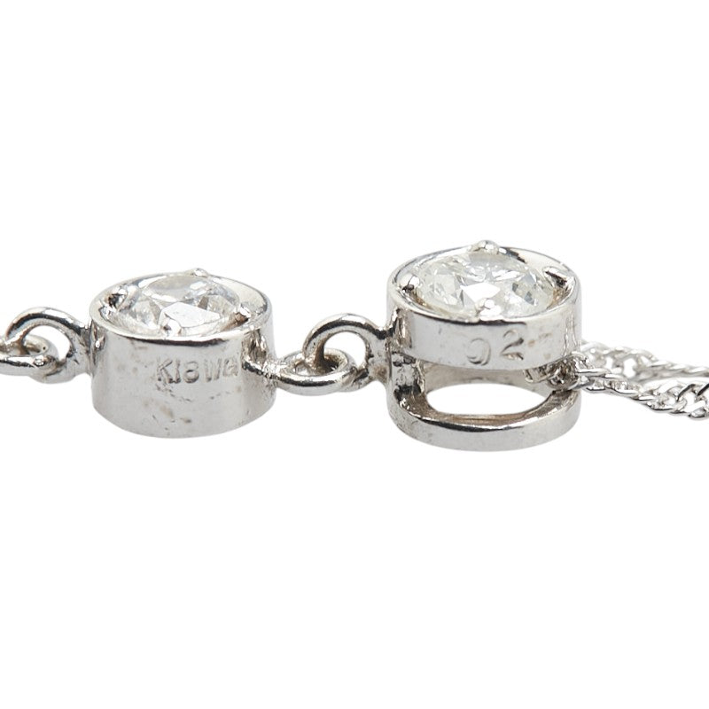 K18WG ホワイトゴールド ダイヤ0.20ct ネックレス レディース 【中古】