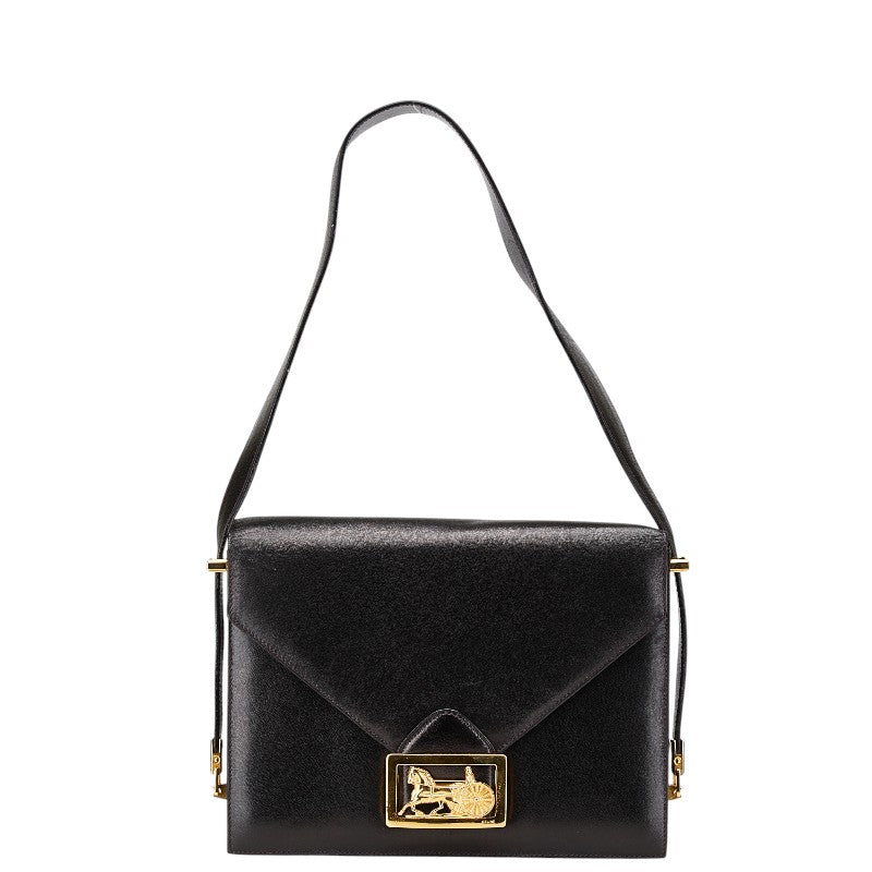 セリーヌ ワンショルダーバッグ ブラック レザー レディース CELINE 【中古】