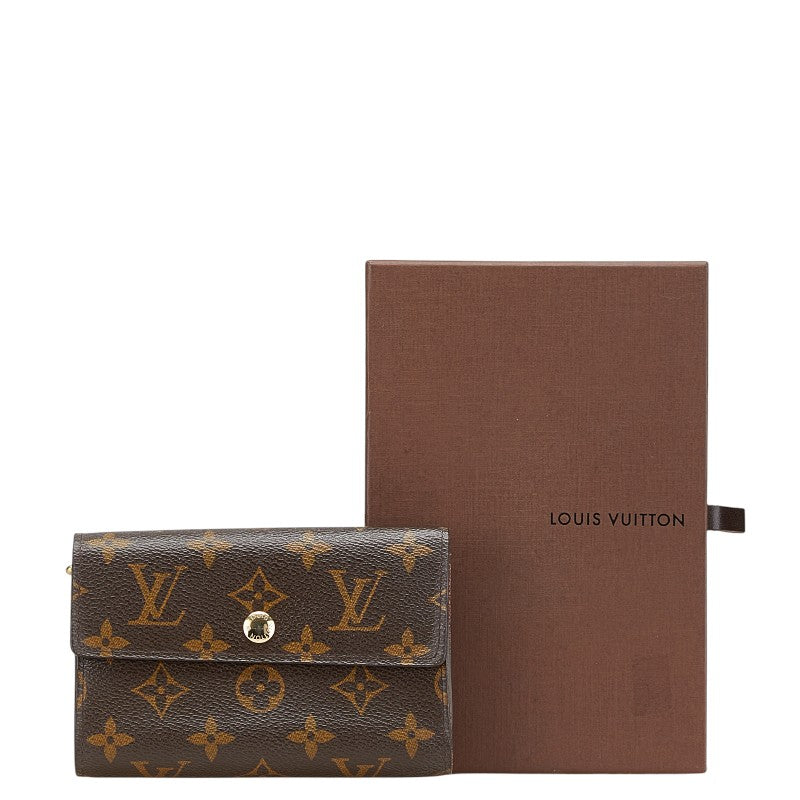 ルイ ヴィトン モノグラム ポルトフォイユアレクサンドラ 二つ折り財布 M60047 ブラウン PVC レディース LOUIS VUITTON 【中古】