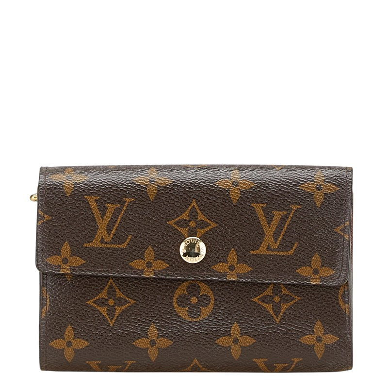ルイ ヴィトン モノグラム ポルトフォイユアレクサンドラ 二つ折り財布 M60047 ブラウン PVC レディース LOUIS VUITTON 【中古】