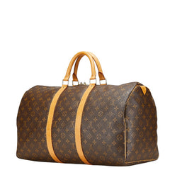 ルイ ヴィトン モノグラム キーポル50 ボストンバッグ M41426 ブラウン PVC レザー レディース LOUIS VUITTON 【中古】