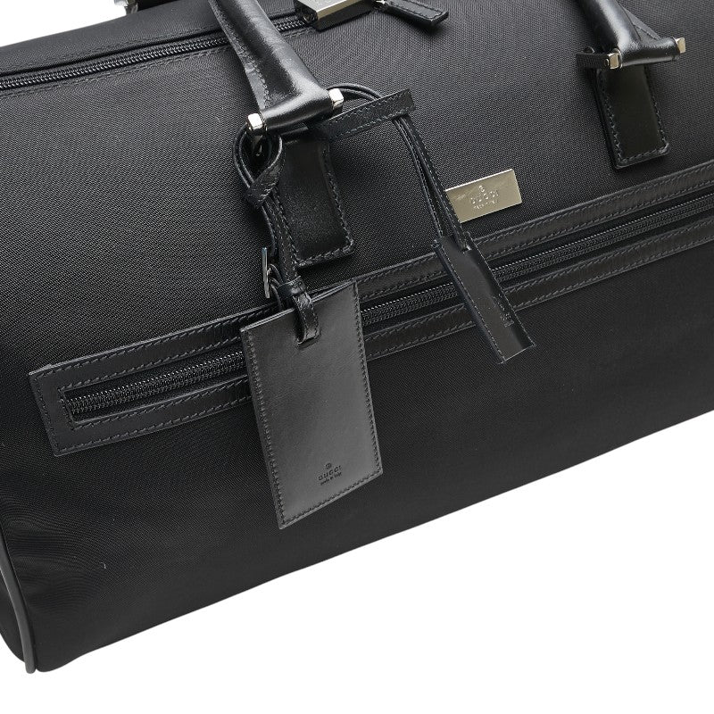 グッチ ボストンバッグ ショルダーバッグ 2WAY 114674 ブラック キャンバス レザー レディース GUCCI 【中古】