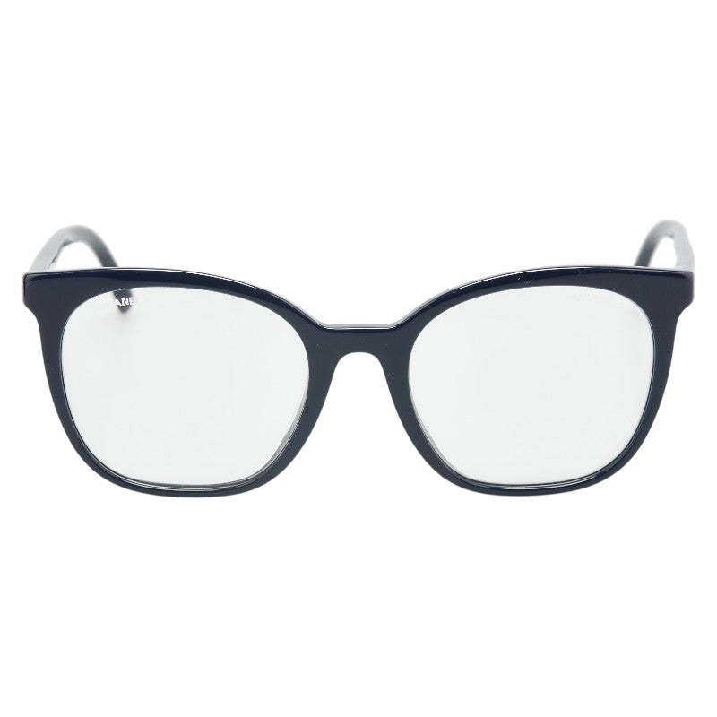 シャネル ココマーク 伊達眼鏡 メガネ サングラス 5392-A ネイビー ワインレッド プラスチック レディース CHANEL 【中古】