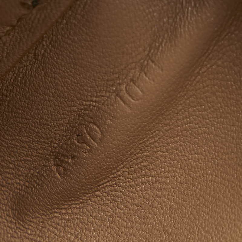 セリーヌ スクエア ポーチ ブラック ベージュ レザー レディース CELINE 【中古】