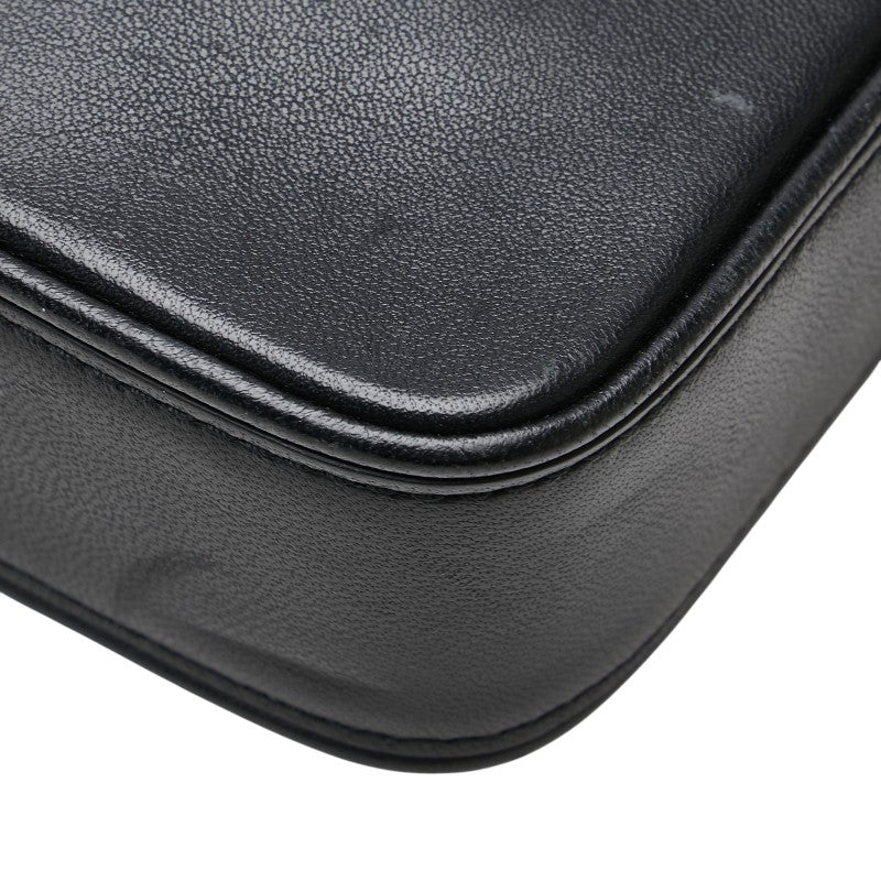 セリーヌ スクエア ポーチ ブラック ベージュ レザー レディース CELINE 【中古】
