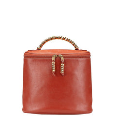 ロエベ バラスケス ハンドバッグ バニティバッグ ブラウン レザー レディース LOEWE 【中古】