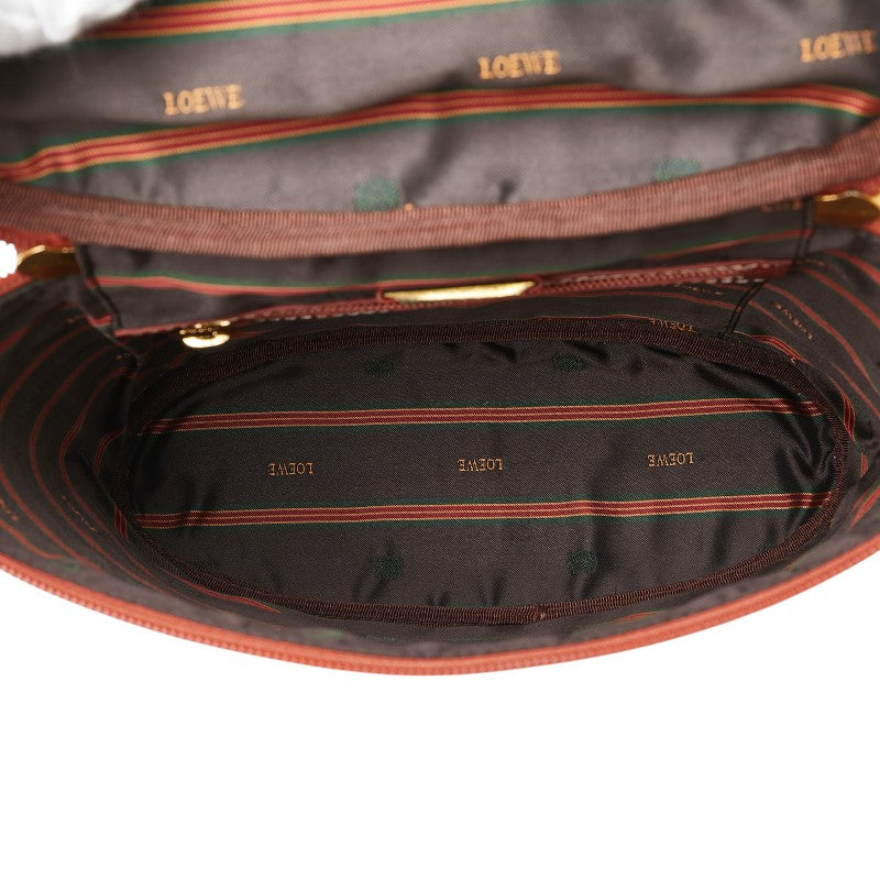 ロエベ バラスケス ハンドバッグ バニティバッグ ブラウン レザー レディース LOEWE 【中古】