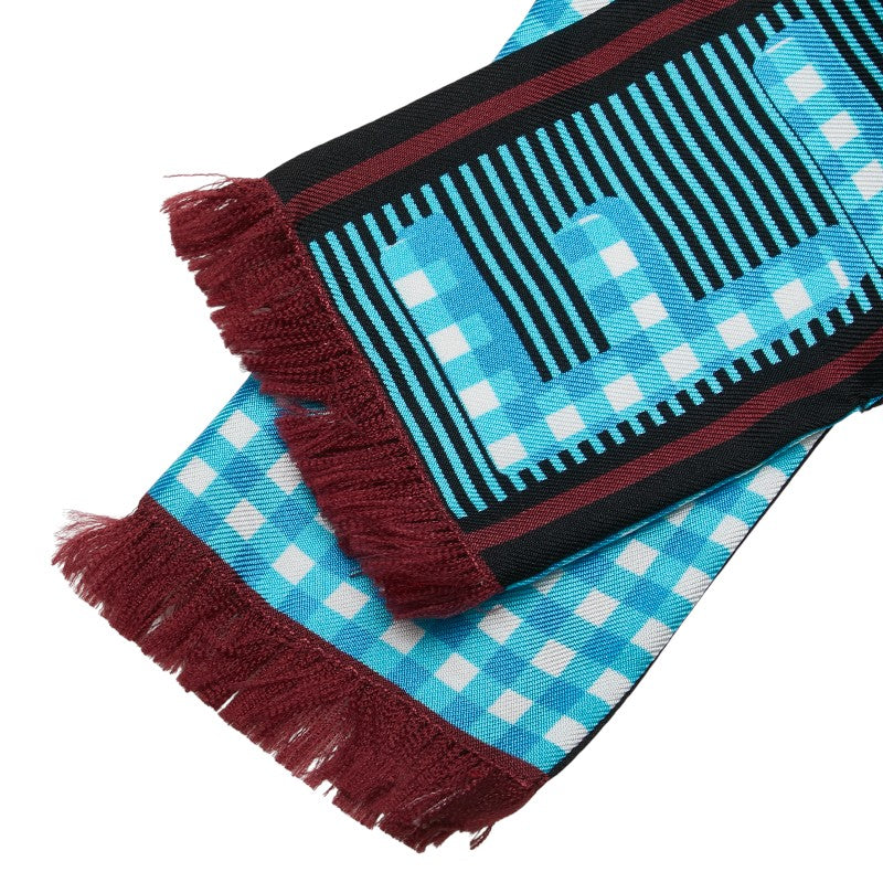 フェンディ ラッピー ロゴ スカーフ ライトブルー マルチカラー レディース FENDI 【中古】