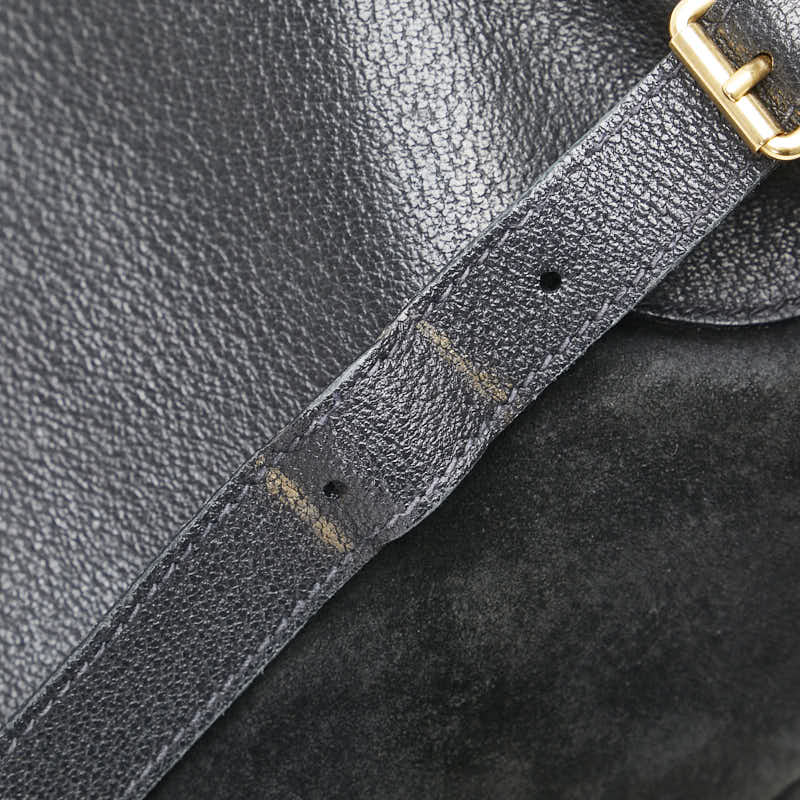 グッチ バンブー リュック バックパック 003 58 ブラック スウェード レザー レディース GUCCI 【中古】