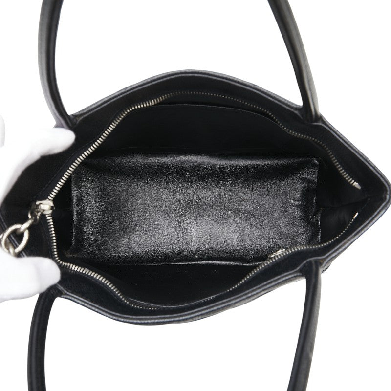 シャネル マトラッセ 復刻トート ココマーク ハンドバッグ トートバッグ ブラック キャビアスキン レディース CHANEL 【中古】