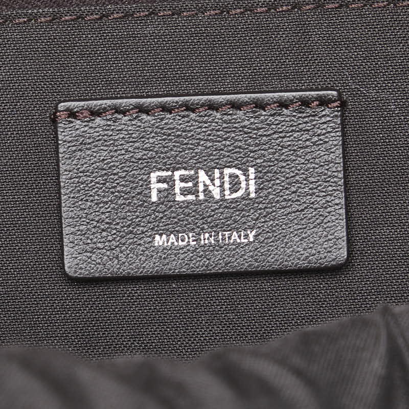 フェンディ スタッズ チェーン リュック バックパック 8BZ038 レッド レザー レディース FENDI 【中古】