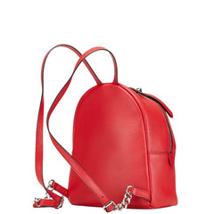 フェンディ スタッズ チェーン リュック バックパック 8BZ038 レッド レザー レディース FENDI 【中古】