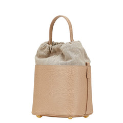 マルタンマルジェラ 11 5AC バケットバッグ スモール ハンドバッグ S61WG0035 P4348 ブラウン ベージュ レザー キャンバス レディース MARTIN MARGIELA 【中古】