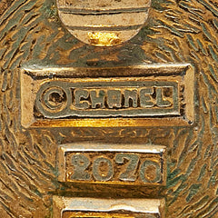 シャネル ラウンド ストーン イヤリング ゴールド グリーン メッキ レディース CHANEL 【中古】