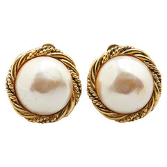 シャネル ヴィンテージ パール イヤリング ゴールド メッキ レディース CHANEL 【中古】