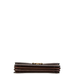 セリーヌ Cマカダム ワンショルダーバッグ ブラウン キャンバス レザー レディース CELINE 【中古】