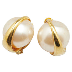 シャネル ヴィンテージ パール イヤリング ゴールド メッキ レディース CHANEL 【中古】