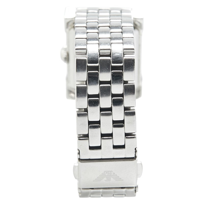 アルマーニ 腕時計 クオーツ ブラック文字盤 ステンレススチール レディース ARMANI 【中古】
