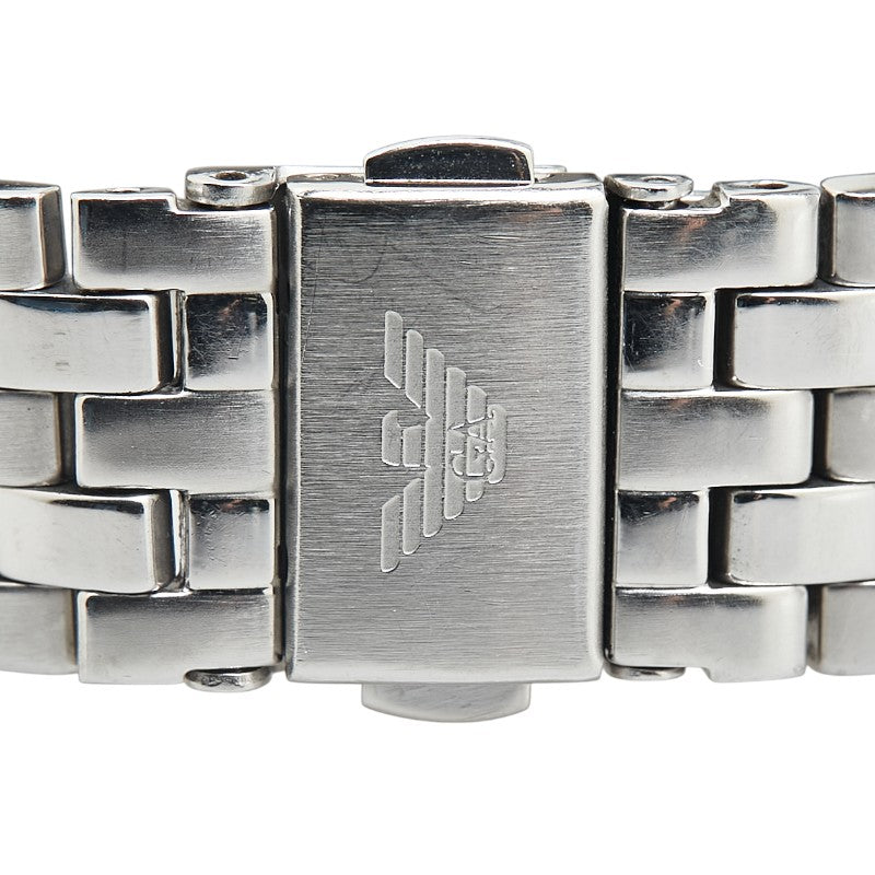 アルマーニ 腕時計 クオーツ ブラック文字盤 ステンレススチール レディース ARMANI 【中古】