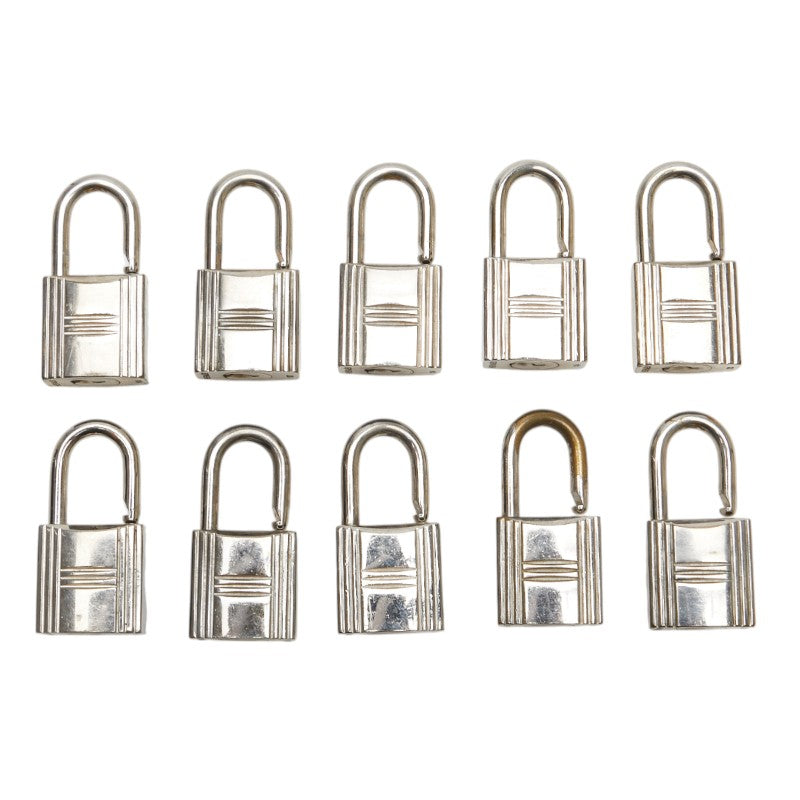 エルメス カデナ 南京錠 10個セット シルバー メタル レディース HERMES 【中古】