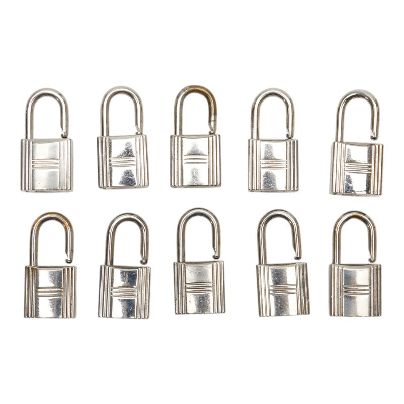 エルメス カデナ 南京錠 10個セット シルバー メタル レディース HERMES 【中古】