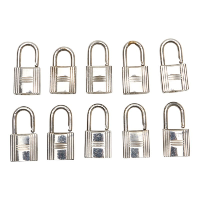 エルメス カデナ 南京錠 10個セット シルバー メタル レディース HERMES 【中古】